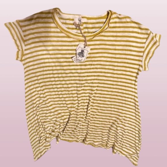 Mustard Stripe Sharkbite Shirt   (2) - Picture 5 of 11